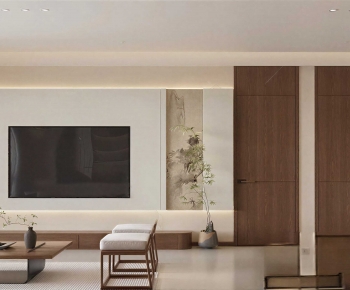 New Chinese Style A Living Room-ID:454030044