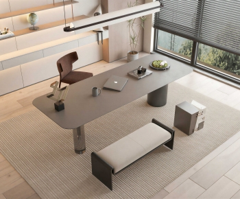 Modern Office Desk And Chair-ID:222413066