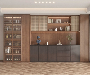 Wabi-sabi Style Wine Cabinet-ID:680686951