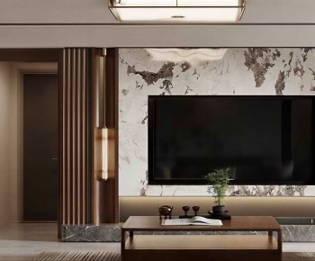 New Chinese Style A Living Room-ID:531721125