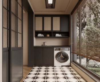 Modern Balcony Laundry Room-ID:774092915