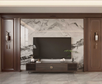 New Chinese Style TV Wall-ID:888171911