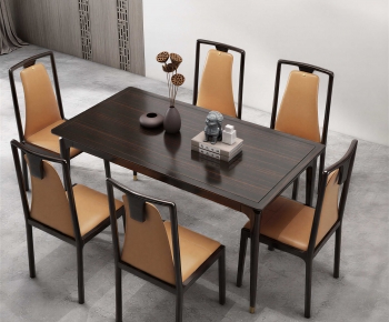 New Chinese Style Dining Table And Chairs-ID:697340014