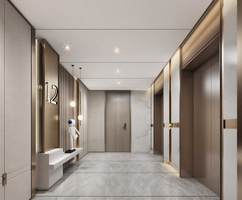 Modern Office Elevator Hall-ID:632340916
