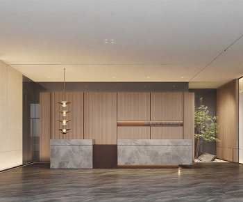 Modern Office Reception Desk-ID:744862087