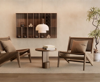 Wabi-sabi Style Lounge Chair-ID:241856107