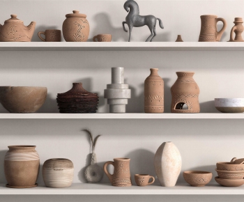 Wabi-sabi Style Clay Pot-ID:202402116