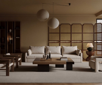 Wabi-sabi Style A Living Room-ID:368756064