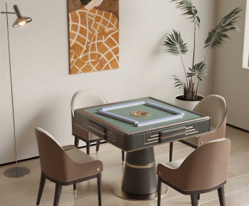 Modern Mahjong Tables And Chairs-ID:102629759