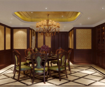 American Style Dining Room-ID:674643046
