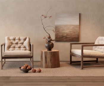 Wabi-sabi Style Lounge Chair-ID:880366092