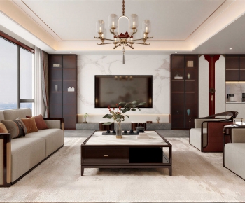 New Chinese Style A Living Room-ID:919734005