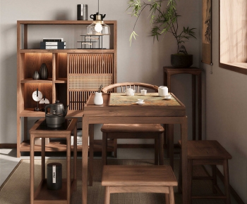 New Chinese Style Tea Tables And Chairs-ID:392443904