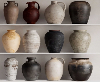 Wabi-sabi Style Clay Pot-ID:242981917