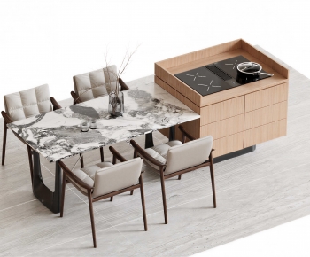 Modern Dining Table And Chairs-ID:891084911