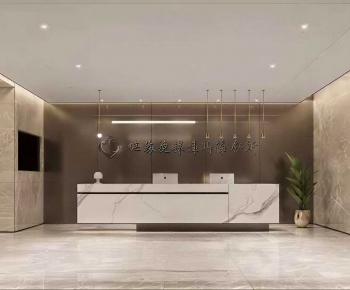 Modern Office Reception Desk-ID:482580799