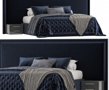 Modern Double Bed-ID:872075083