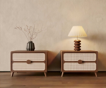 Wabi-sabi Style Bedside Cupboard-ID:788705114