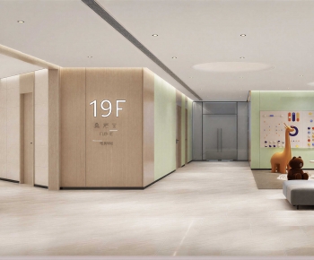 Modern Hospital Hall-ID:728642942