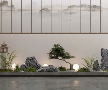 New Chinese Style Plant Landscaping-ID:391449932