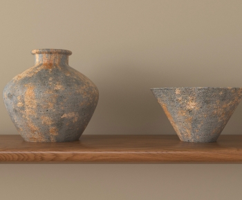 Wabi-sabi Style Clay Pot-ID:687220188