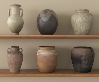 Wabi-sabi Style Clay Pot-ID:716459044