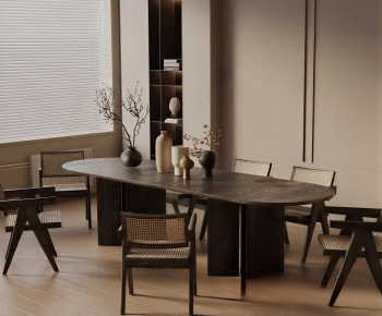 Wabi-sabi Style Dining Table And Chairs-ID:743855956