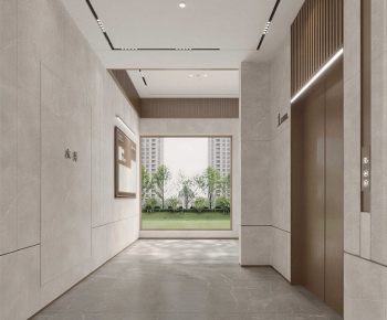 Modern Office Elevator Hall-ID:396277907