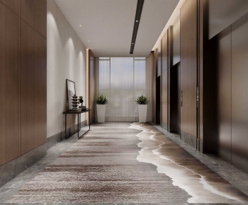 New Chinese Style Corridor Elevator Hall-ID:456638109