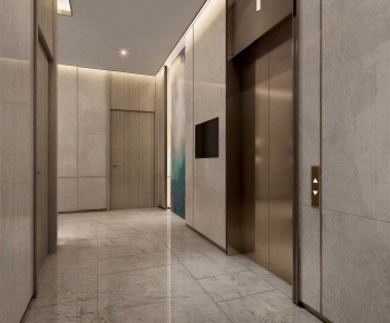 Modern Corridor/elevator Hall-ID:748182063