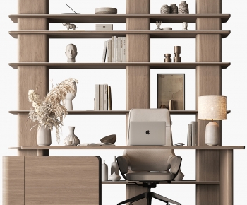 Modern Office Desk And Chair-ID:401539832