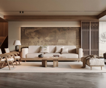New Chinese Style A Living Room-ID:818964001