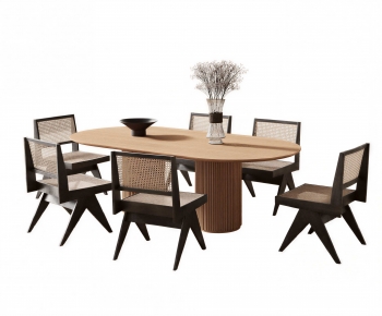 Wabi-sabi Style Dining Table And Chairs-ID:157973056