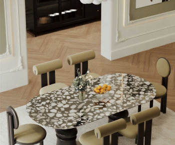 French Style Dining Table And Chairs-ID:894079924