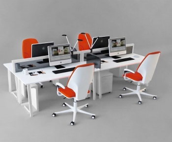Modern Office Desk And Chair-ID:184848079