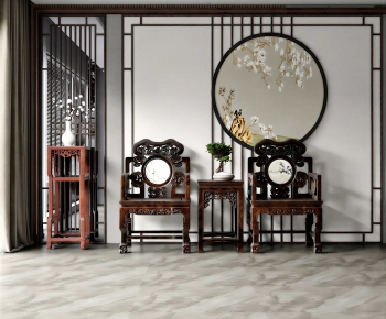 New Chinese Style Lounge Chair-ID:923563963