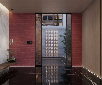 Modern Office Elevator Hall-ID:619617949