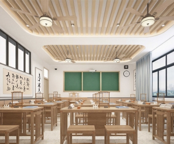 New Chinese Style School Classrooms-ID:148032907