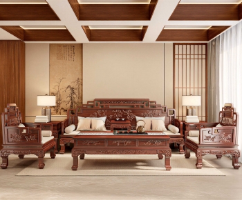 New Chinese Style A Living Room-ID:870300052