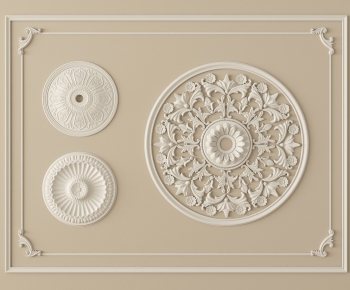 French Style Plaster Carved Top Plate-ID:407072078