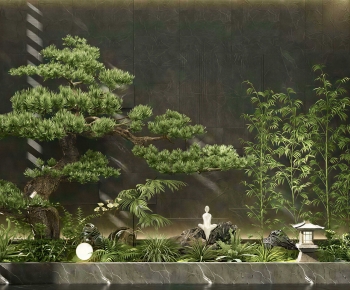 New Chinese Style Plant Landscaping-ID:702842951