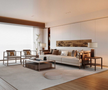 New Chinese Style A Living Room-ID:182734976