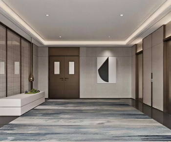 Modern Office Elevator Hall-ID:948762899