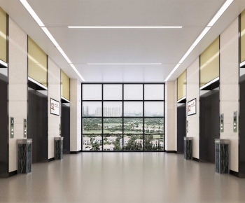 Modern Office Elevator Hall-ID:699469099