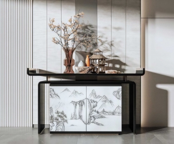 New Chinese Style Entrance Cabinet-ID:875693081