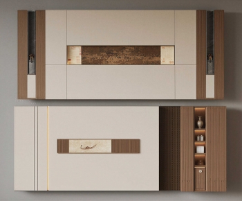 New Chinese Style TV Wall-ID:461719996