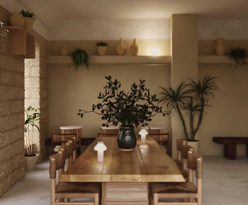 Wabi-sabi Style Dining Room-ID:681772959