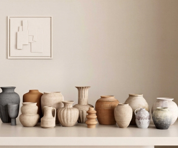 Wabi-sabi Style Clay Pot-ID:992500074