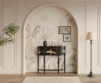 New Chinese Style Entrance Cabinet-ID:345716003