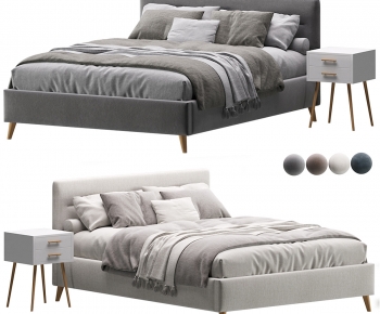 Modern Double Bed-ID:924370396
